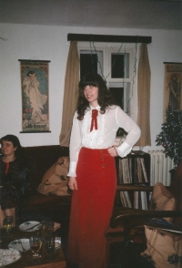 Vánoce 1986 na Hrádečku, vlevo A. Freimanová