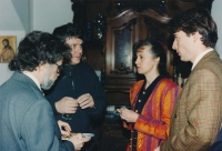 From the left Ivan Havel, Václav Malý, Dagmar Havlová, Šimon Pánek