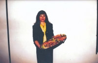 Při maturitě na hotelové škole v Mariánských Lázních, 1997
