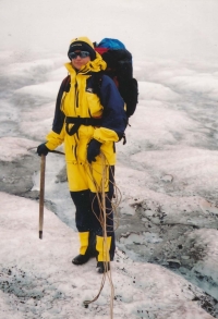 In Antarctica, crossing the Nelson Glacier, circa 2000