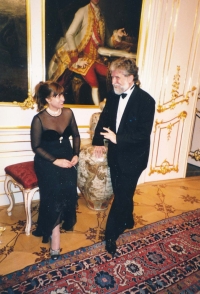 With Ivan Havel at the Prague Castle, 28 October 1999