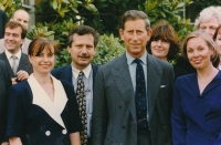 Plánovací víkend pro Václavské náměstí, 1996 (zleva Dagmar Havlová, primátor Jan Koukal, princ Charles, Hych Rowe)