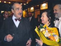 With Karel Schwarzenberg at the opening of the Monarchy restaurant in Lucerna