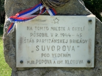 Memorial to the Suvorov partisan group, ambushed by the Edelweiss commando