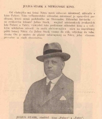 Announcement on the opening of the garden cinema in the local newspaper