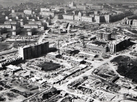 Letecký pohled na rozestavěný 3. obvod Poruby