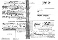 Father's registration card in the Bergen Belsen concentration camp