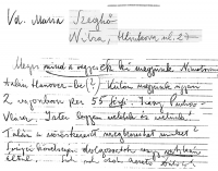 A letter that the witness' father threw from the train on the way from Sered to Bergen-Belsen in December 1944