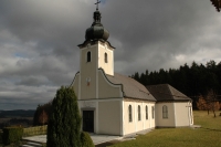 Maria Schnee am Hiltschnerberg, a smaller replica of the Our Lady of the Snows church at Svaty Kamen, built by expelled Germans in 1984 near Freistadt, Upper Austria