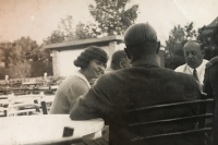 Grandparents in the garden cinema
