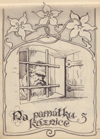 Pictures that Oldřich Kothbauer drew for his daughter Jitka when he was in prison 	