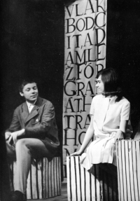 Petr Paprstein and Milena Šajdková / a performance of 'Šlápoty'