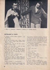 Ivan Binar (on the left) in Šlápoty cabaret performance / 1963