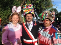 Vladimír Hokr (in the middle) during carnival (2018)