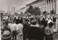 Invaze vojsk Varšavské smlouvy, Kounicova ulice, 21. 8. 1968, Brno