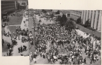 Invaze vojsk Varšavské smlouvy, Kounicova ulice, 21. 8. 1968, Brno