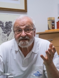 Anton Bartunek in his pharmacy.

