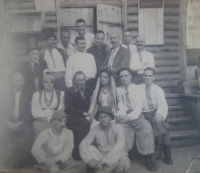 From a play by Martin Borula, in a camp in the Kirov Oblast, Josip Dmytrovič Melnyk in the second row, second from the right 