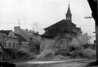 Demolice kostela Čtrnácti svatých pomocníků v Nýrsku, 26. ledna 1973