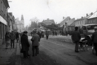 Demolice kostela Čtrnácti svatých pomocníků v Nýrsku, 26. ledna 1973
