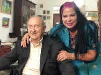 Mikuláš with his daughter, in 2018.