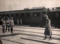 Grandfather salutes Emperor Charles I, r. 1917