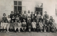 Christine in 1st grade in Nitra, 1948
