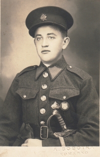His father František Braun in the uniform of the Czechoslovak army (1930s)
