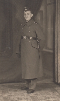 His father František Braun in the uniform of the German army (during World War II)