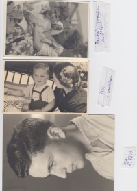 Fotografia pamätníka z prelomu rokov 1958-59, fotografie pamätníka s matkou v rokoch 1940 a1950-51
