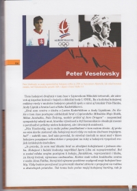 Peter Veselovský na hokejovej karte zo zimných olympijských hier vo francúzskom Albertville, kde získal bronzovú medailu, keď Československo porazilo USA v zápase o bronz, tak ľahko 5:1 
