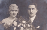 Svatební snímek Čeňka a Jarmily Havlových