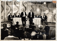 Father in Prague in a film with the famous actor Rolf Wanek, 1935-36