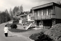Liberec, nově dokončené řadové domky; z doby před rokem 1989