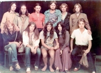 Alik Olisevych (sitting third from left) with his wife Kateryna (sitting fourth from left), Lviv, 1983