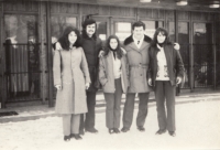 Alena Mašková (první zprava) jako lektorka na školení lektorů krajské odborové rady, 1972