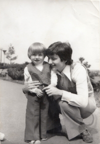 Alena Mašková with daughter Martina, summer 1979