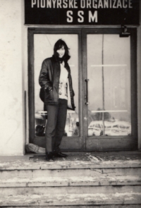 Alena Mašková jako lektorka na školení lektorů krajské odborové rady, 1972