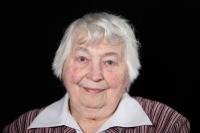 Jarmila Koutná při natáčení rozhovoru v roce 2020