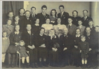 The Strnadel family from Trojanovice, in the 50s 