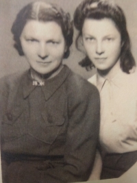 Ludmila with her mom