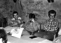 One of the student strike leaders Martin Klíma (on the right) in 1989 
