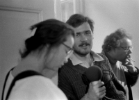 Pavel Žáček called Pažout, a student leader, 1989 