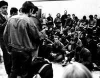 Founding of strike committees in halls of residence on the 17th of November 1989 