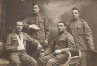 Albert Senger, otec pamětnice jako voják za první světové války, Znojmo 1918.