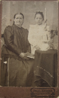 Grandmother Johana Fajkusová with her daughter Sofia
