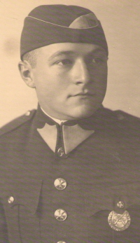 František Schnurmacher during his military service in the first half of the 1930s