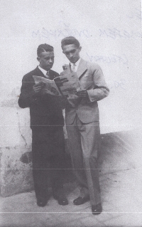 Kamil Lhoták starší s Josefem Dvořákem, 30. léta