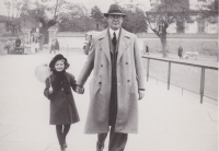 Karel Mucha with his eldest daughter Hanka