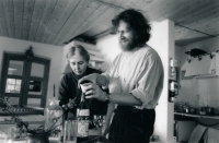 Doma v Třebonicích s manželem